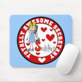 Volledig Geweldige secretaris Mousepad Muismat (Met muis)