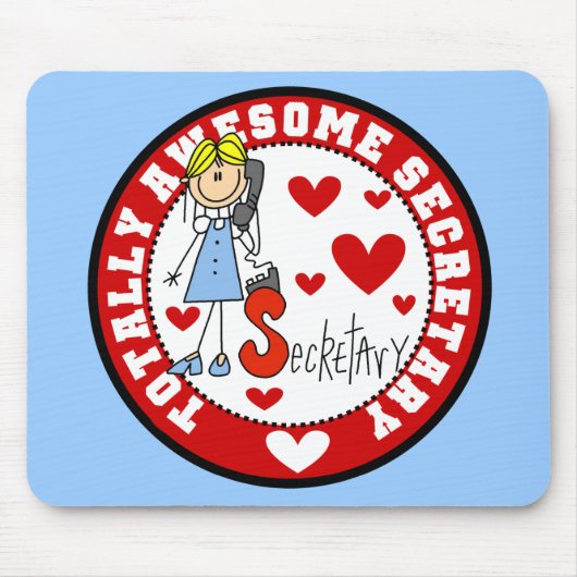 Volledig Geweldige secretaris Mousepad Muismat (Voorkant)