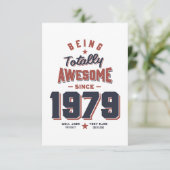 Volledig Geweldige sinds 1979 RSVP Kaartje (Staand voorkant)