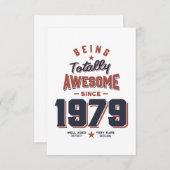 Volledig Geweldige sinds 1979 RSVP Kaartje (Voorkant / Achterkant)