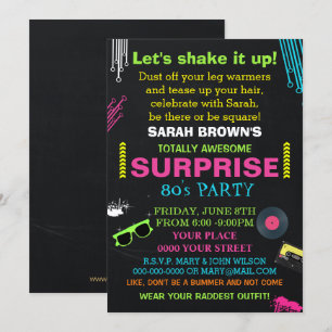 volledig geweldige uitnodiging voor 80-partijen