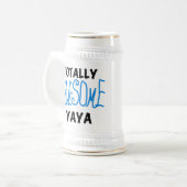 Volledig Geweldige Yaya T-shirts en geschenken Bierpul (Voorkant links)