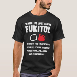 Volledig goed voor stress, overuren, woede en geld t-shirt