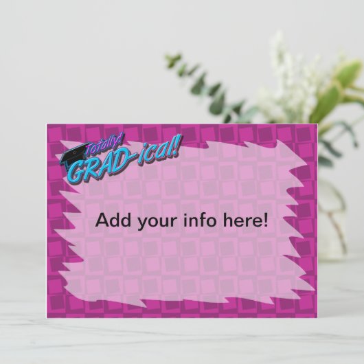 Volledig Gradical Invite Kaart (Staand voorkant)