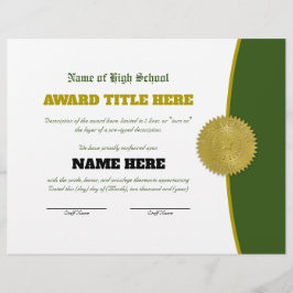 Volledig  gunningscertificaat voor SPORTEN Briefhoofd