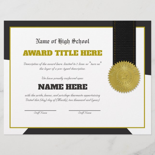 Volledig  gunningscertificaat voor SPORTEN Briefhoofd (Voorkant)