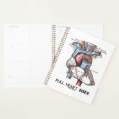 Volledig hart in anatomische illustratie planner (Display)