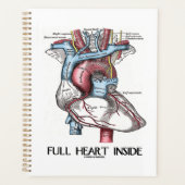 Volledig hart in anatomische illustratie planner (Voorkant)