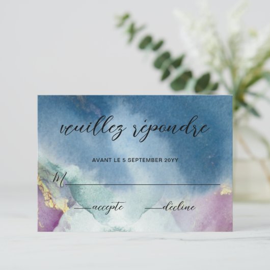 Volledig , hemelse bruiloft RSVP (Staand voorkant)