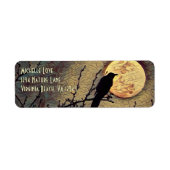 Volledig Herfst Moon en Crow Autumn Etiket (Voorkant)