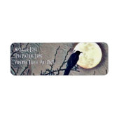 Volledig Herfst Moon en Crow Autumn Etiket (Voorkant)