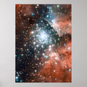 Volledig Hubble ACS-Afbeelding van NGC 3603 Poster (Voorkant)