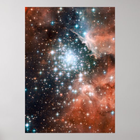 Volledig Hubble ACS-Afbeelding van NGC 3603 Poster (Voorkant)