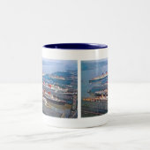 Volledig huis tweekleurige koffiemok (Center)