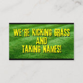 Volledig humoristische grasservice visitekaartje (Voorkant)