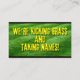 Volledig humoristische grasservice visitekaartje