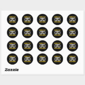 Volledig irrationeel - Grappig 3.14 Pi Dag Ronde Sticker (Vel)