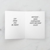 "VOLLEDIG ITALIAANSE VERJAARDAG GROETEN" KAART (Binnen)