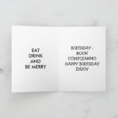 "VOLLEDIG ITALIAANSE VERJAARDAG GROETEN" KAART (Binnen)