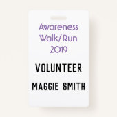 Volledig  kaart met ribbons tegen kanker badge (Voorkant)