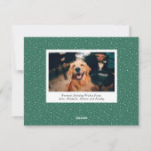 Volledig kerstfeest met penseelscript feestdagenkaart (Achterkant)