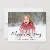 Volledig kerstfeest met penseelscript feestdagenkaart (Voorkant)