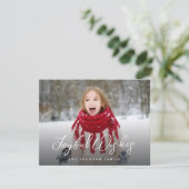 Volledig kerstfeest met penseelscript feestdagenkaart (Staand voorkant)