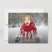 Volledig kerstfeest met penseelscript feestdagenkaart (Voorkant)