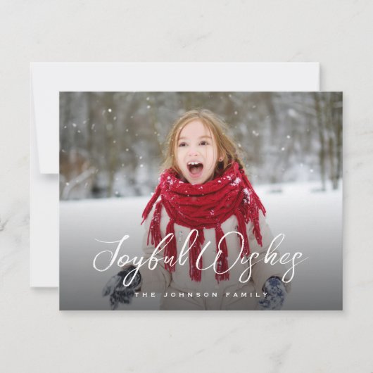 Volledig kerstfeest met penseelscript feestdagenkaart (Voorkant)