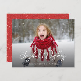 Volledig kerstfeest met penseelscript feestdagenkaart