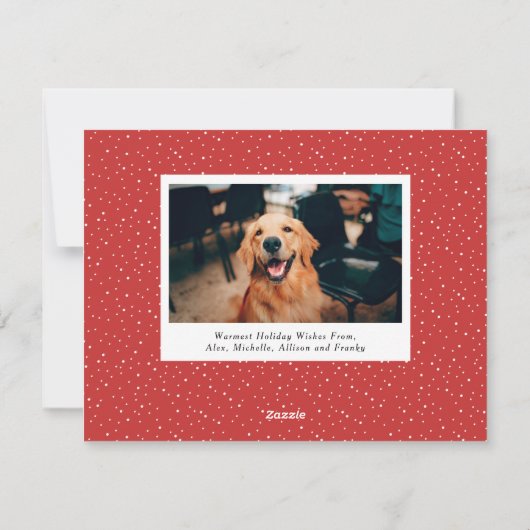 Volledig kerstfeest met penseelscript feestdagenkaart (Achterkant)