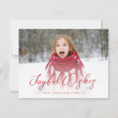 Volledig kerstfeest met penseelscript feestdagenkaart (Voorkant)