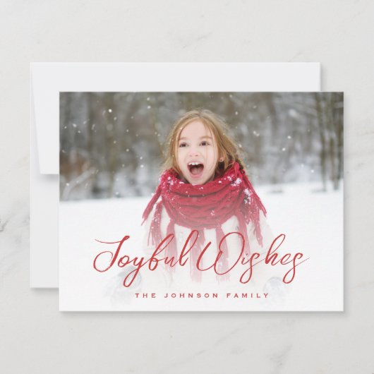 Volledig kerstfeest met penseelscript feestdagenkaart (Voorkant)