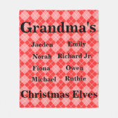 Volledig  kleinkinderen met kerstkleven fleece deken (Voorkant)