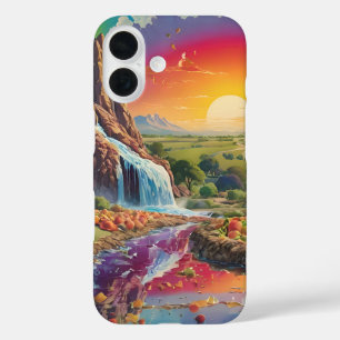 Volledig kleurenspectrumlandschap iPhone 16 hoesje