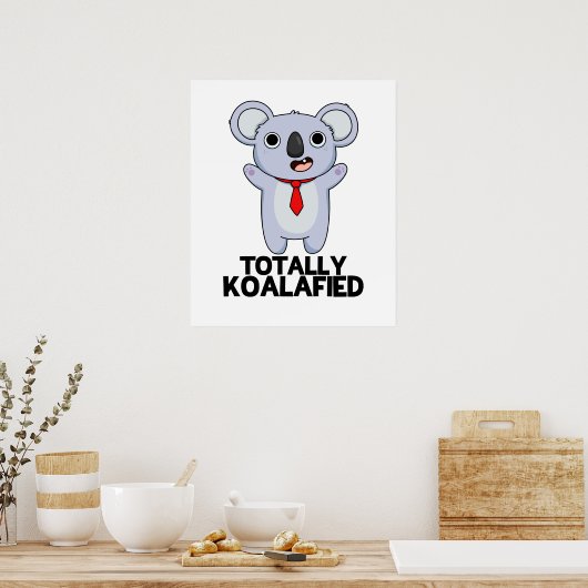 Volledig Koala-Gespecificeerde Funny Koala Beer Pu Poster (Keuken)