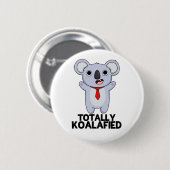 Volledig Koala-Gespecificeerde Funny Koala Beer Pu Ronde Button 5,7 Cm (Voorkant /achterkant)