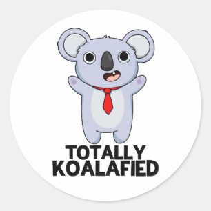 Volledig Koala-Gespecificeerde Funny Koala Beer Pu Ronde Sticker