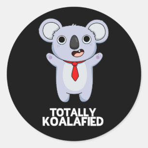 Volledig Koala-Gespecificeerde Funny Koala Beer Pu Ronde Sticker
