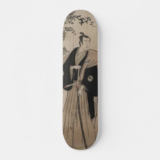 Volledig-lengteportret van een Samurai Warrior c. Skateboard (Voorkant)