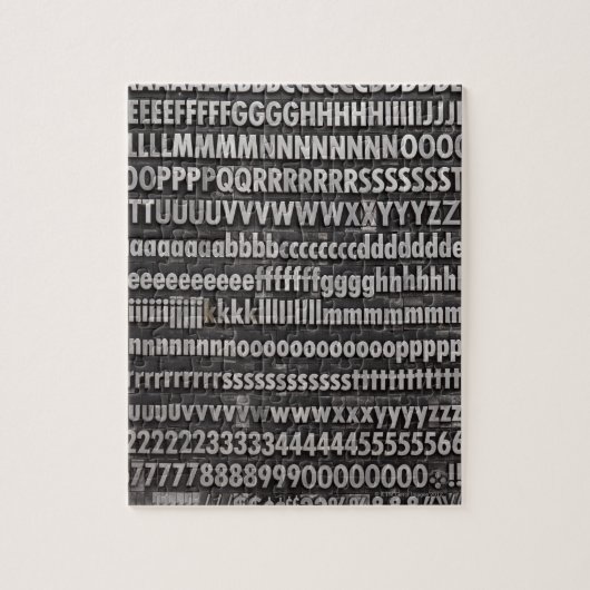 Volledig lettertype Letterdruk Legpuzzel (Verticaal)