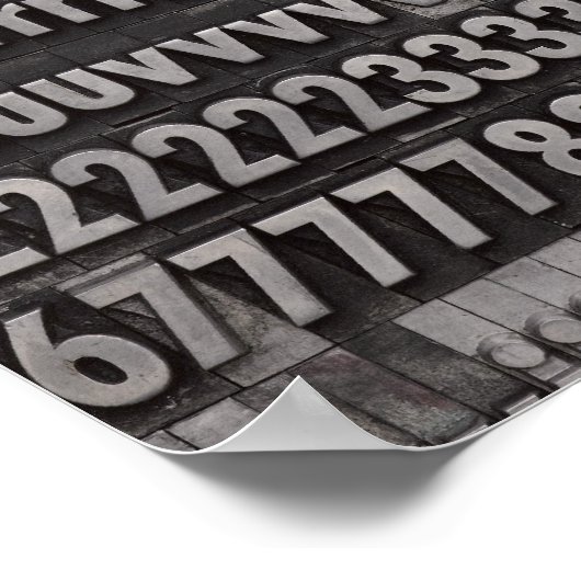 Volledig lettertype Letterdruk Poster (Hoek)