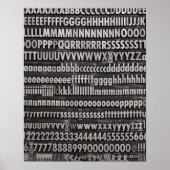 Volledig lettertype Letterdruk Poster (Voorkant)