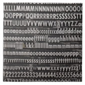 Volledig lettertype Letterdruk Tegeltje (Voorkant)