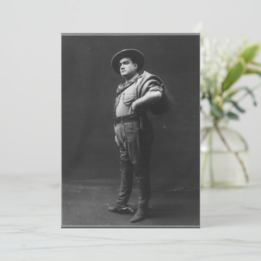 Volledig lichaamsportret van Enrico Caruso Kaart (Staand voorkant)