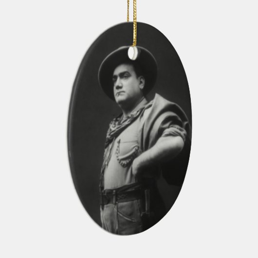 Volledig lichaamsportret van Enrico Caruso Keramisch Ornament (Rechts)