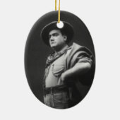 Volledig lichaamsportret van Enrico Caruso Keramisch Ornament (Achterkant)