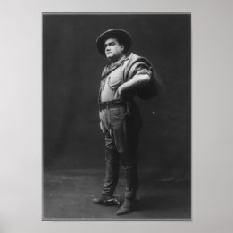 Volledig lichaamsportret van Enrico Caruso Poster