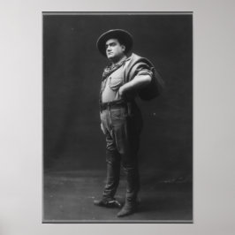 Volledig lichaamsportret van Enrico Caruso Poster