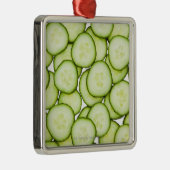 Volledig lijst gesneden komkommer, wit metalen ornament (Rechts)